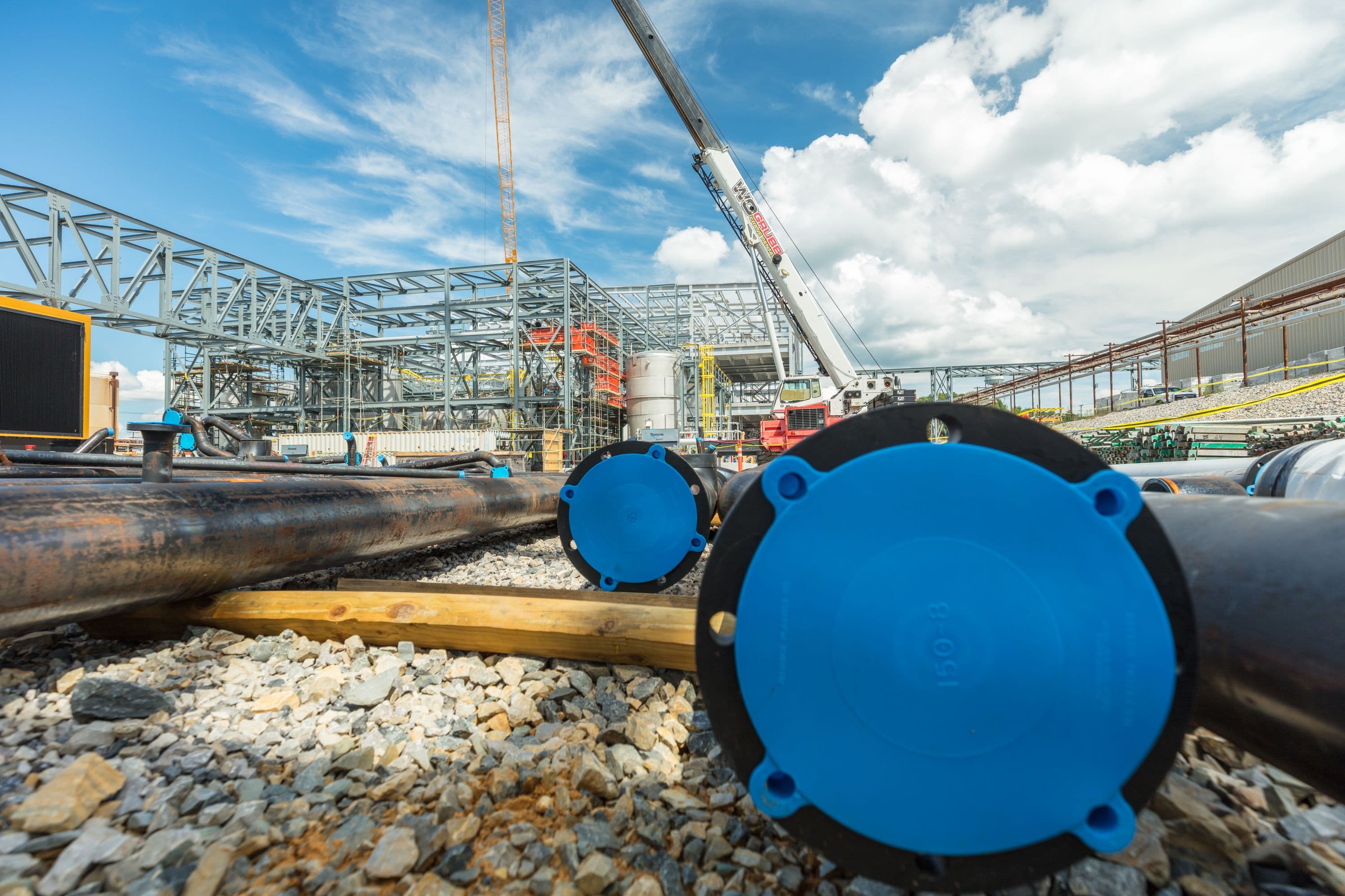 Acid tank farm process piping and equipment installation