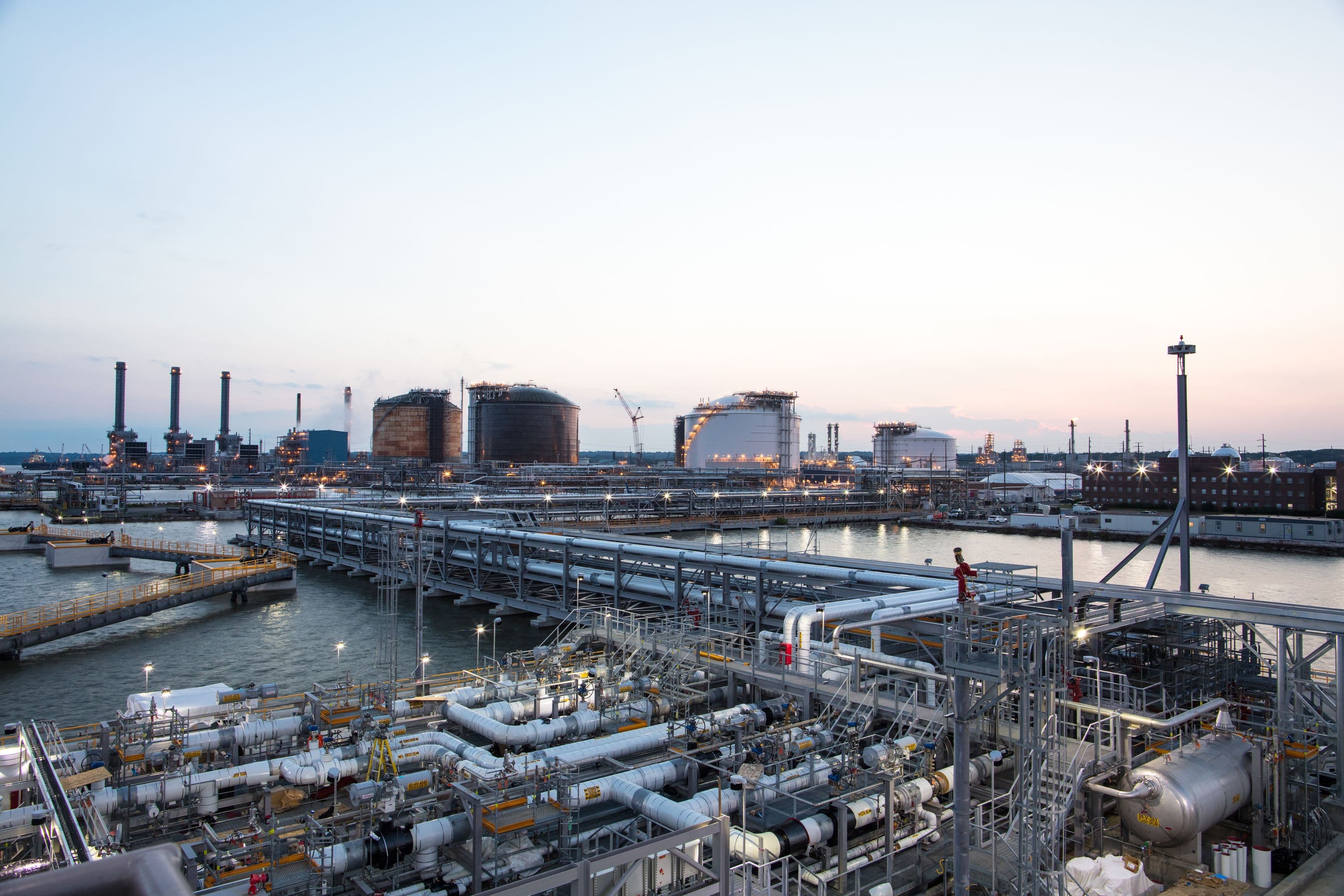 Wide view of LNG terminal
