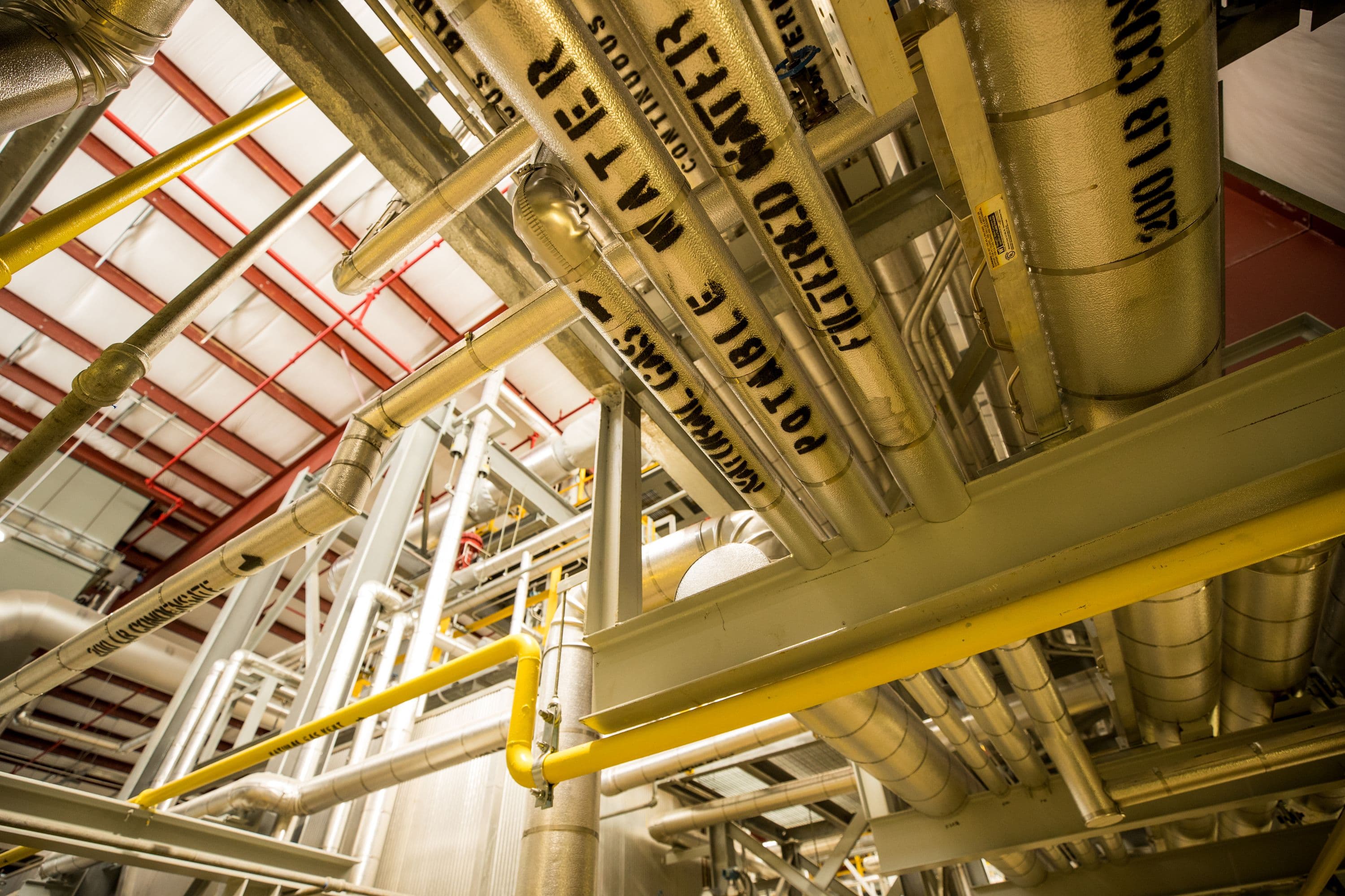 Package boiler facility piping
