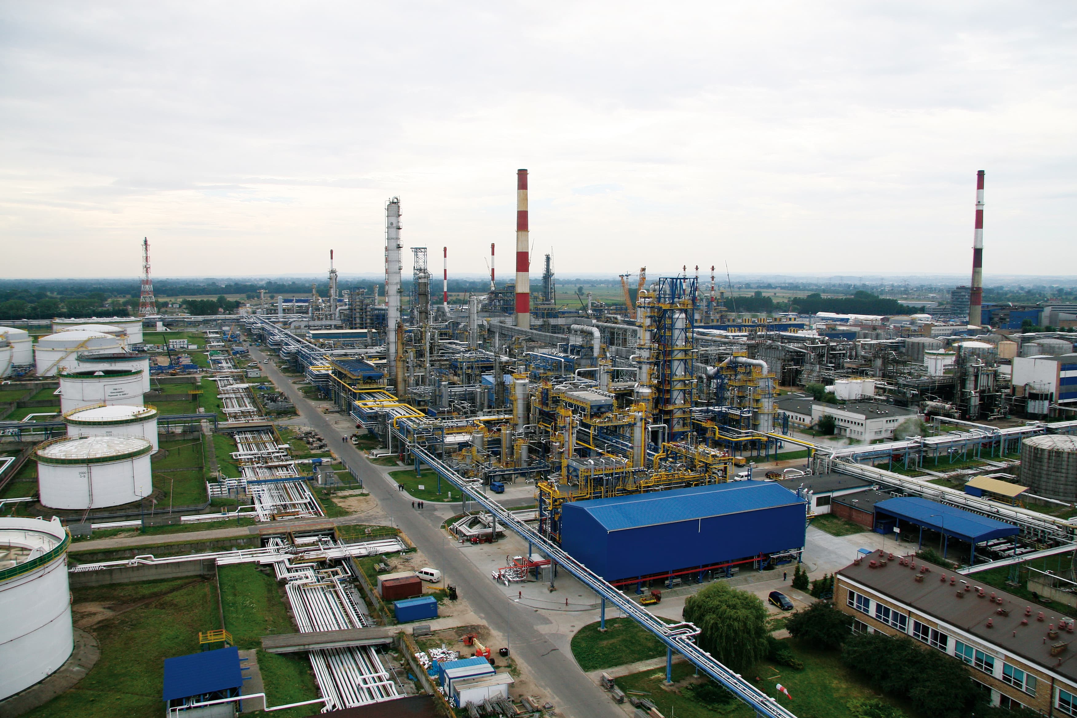 Aerial view of Gdańsk refinery