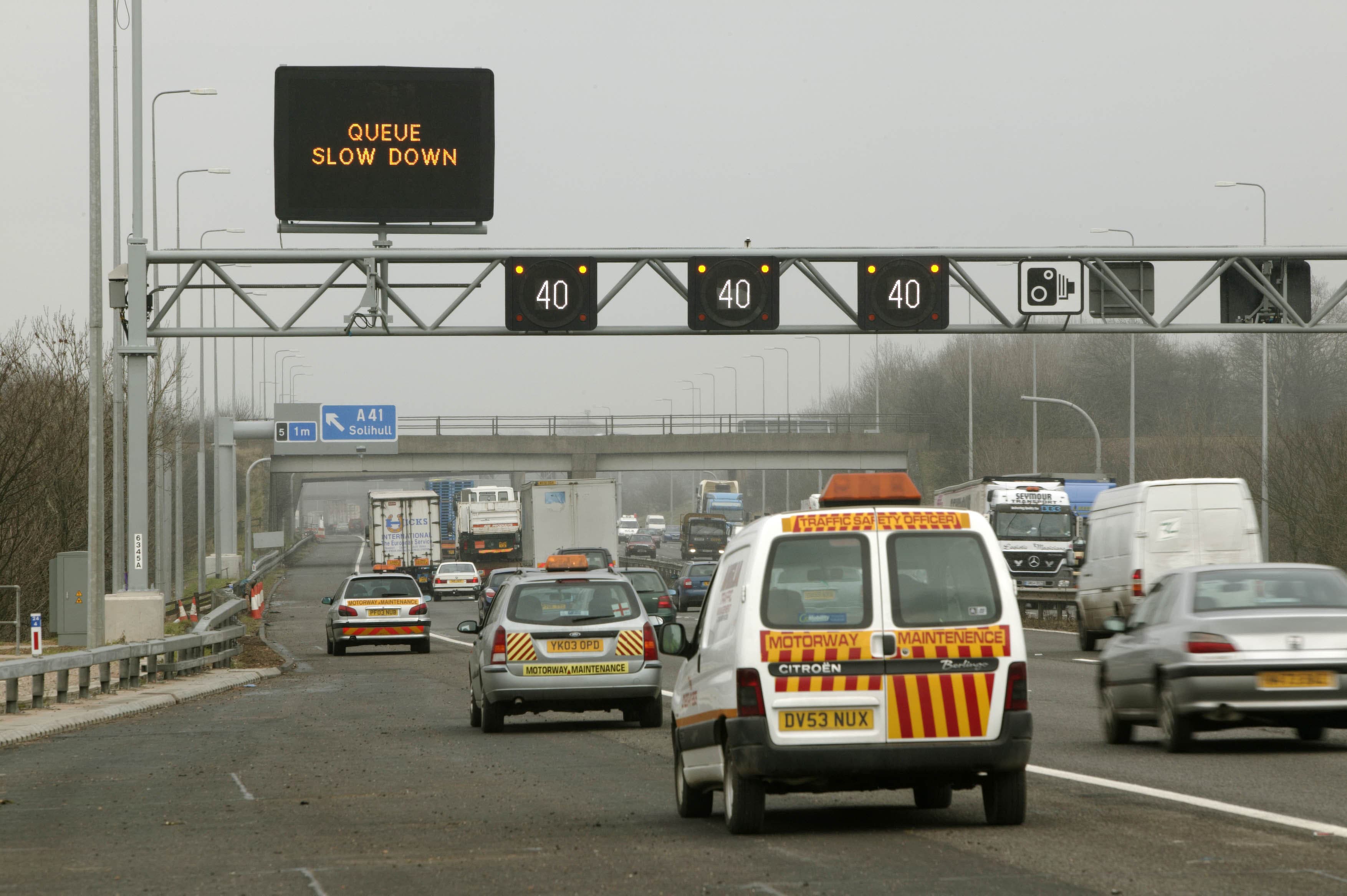 Highway with digital sign