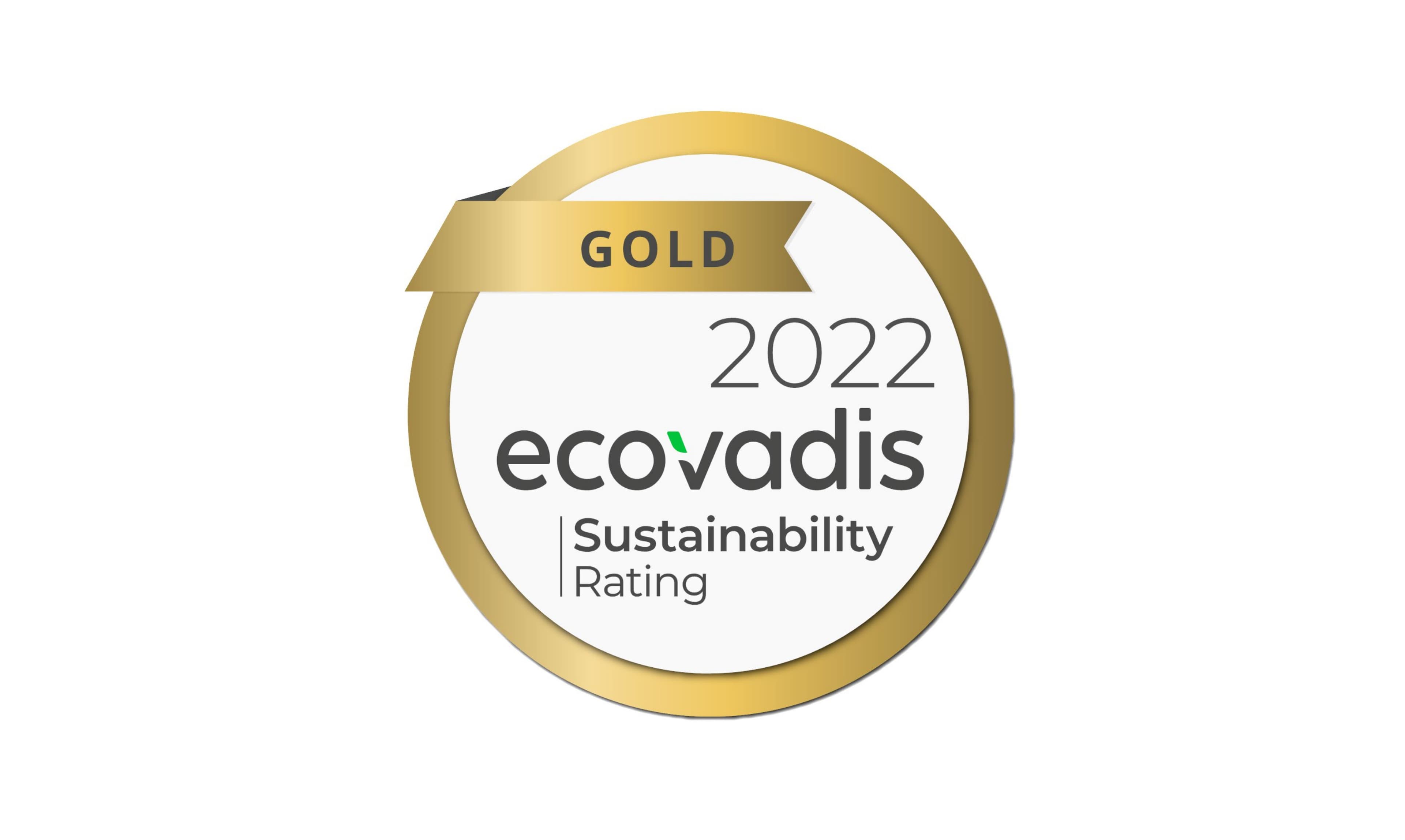 EcoVadis 2022 Gold Medal logo