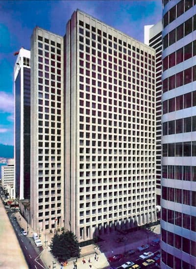 Skyscraper in Vancouver in the 80s