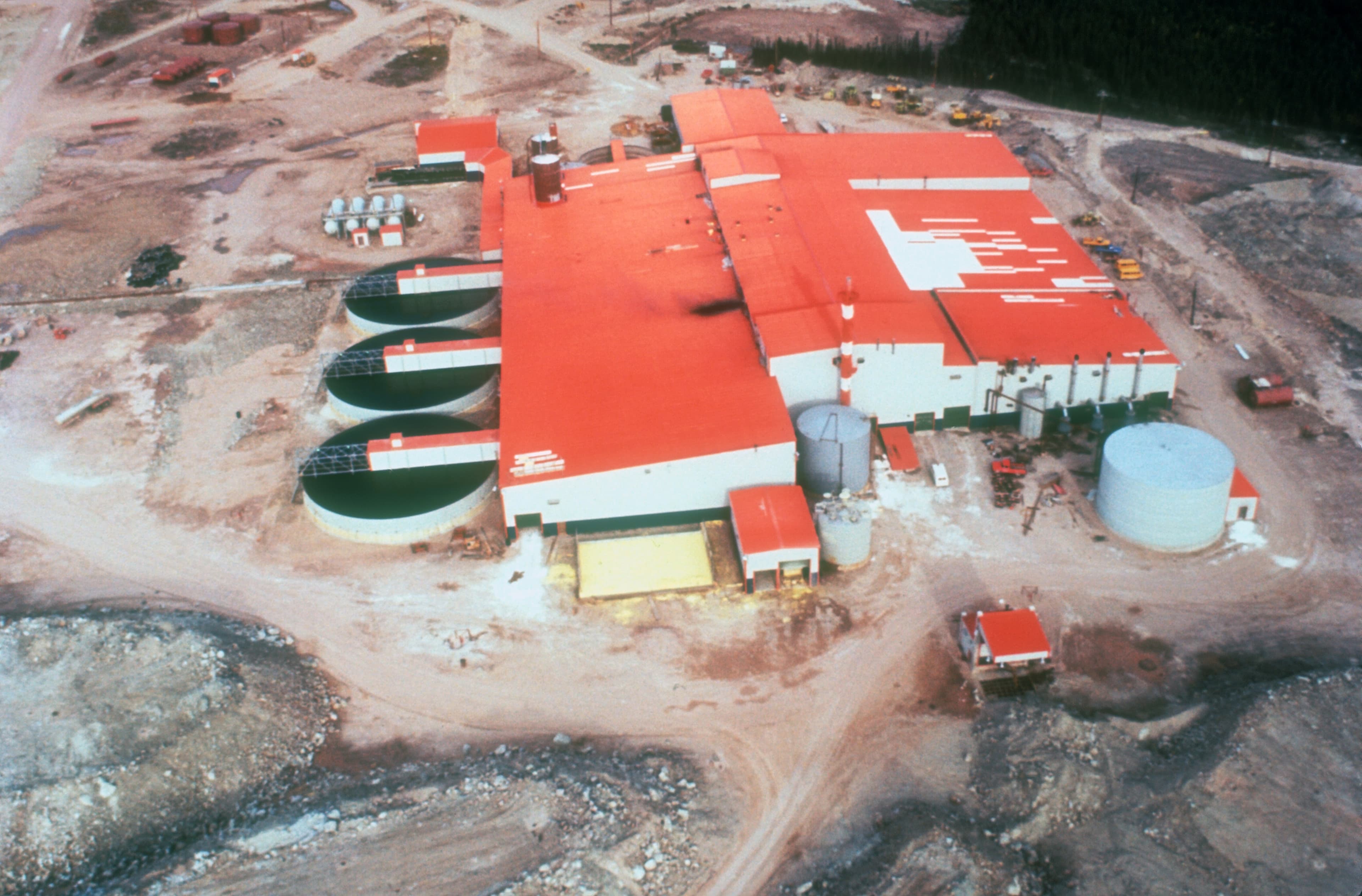 Aerial view of facility
